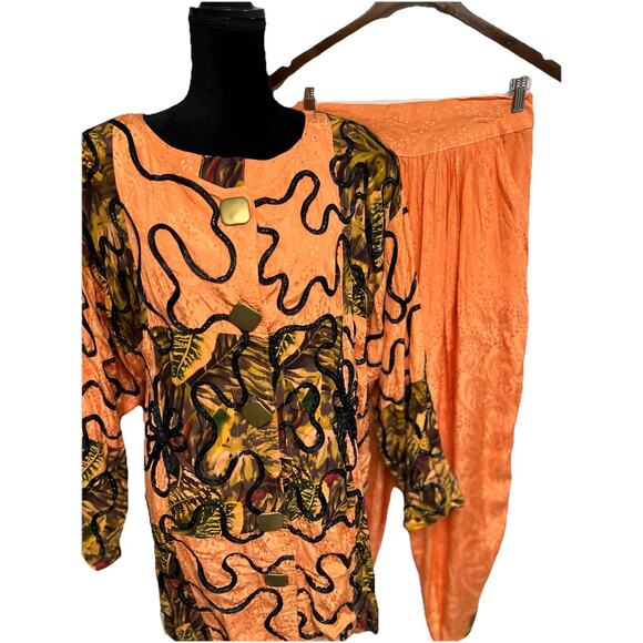 VTG Sophia New York Artsy Art To Wear Funky Colorful Medium Oversized Lagenlook - Picture 16 of 16